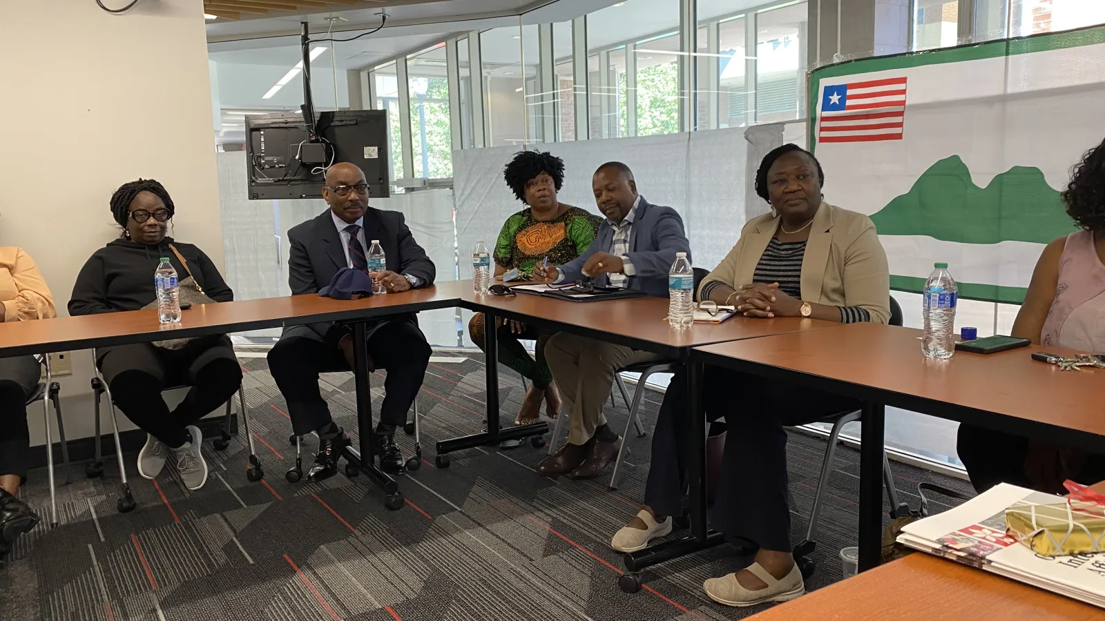 Senator Varpilah and Liberian community members.