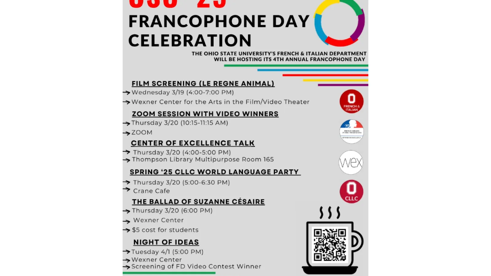 Fourth Annual Francophone Day Celebration Poster