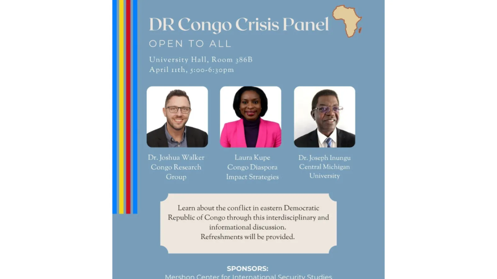DR Congo Crisis Panel Informational Flyer