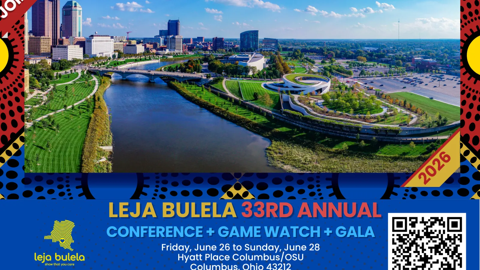 Leja Bulela card flyer.