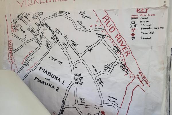 Picture of map in Malawi depicting vulnerability.