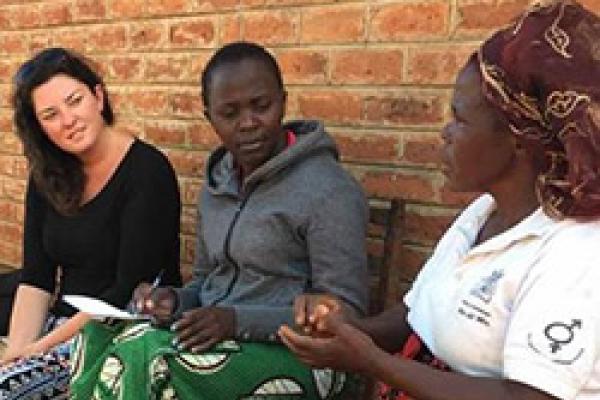 robinson with malawi women