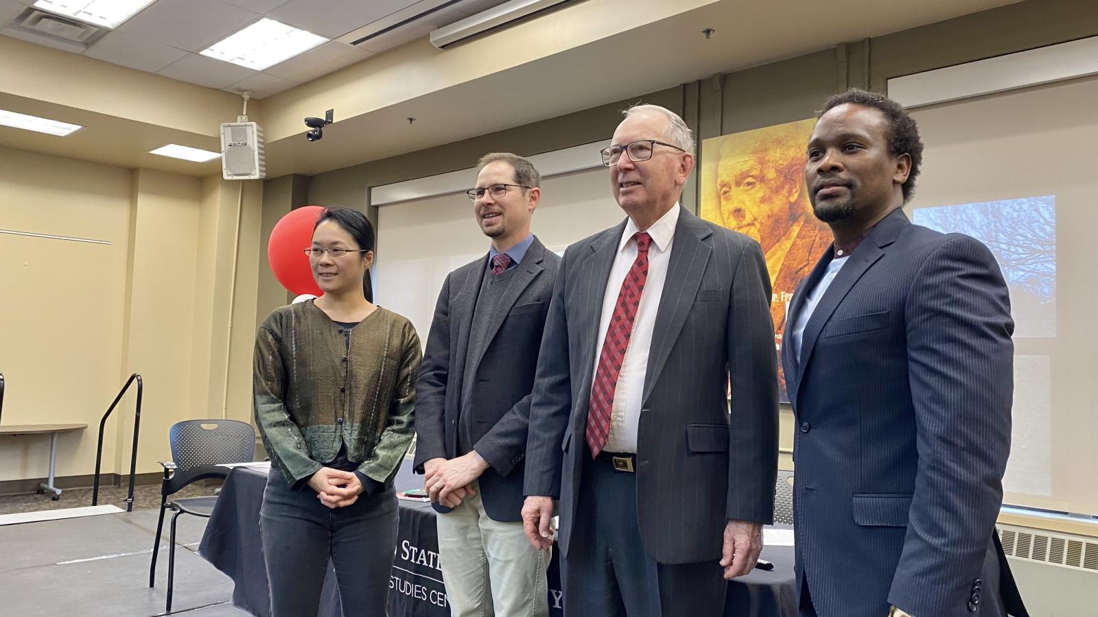 Panelists from the China-Africa Relations Symposium posing for a picture.