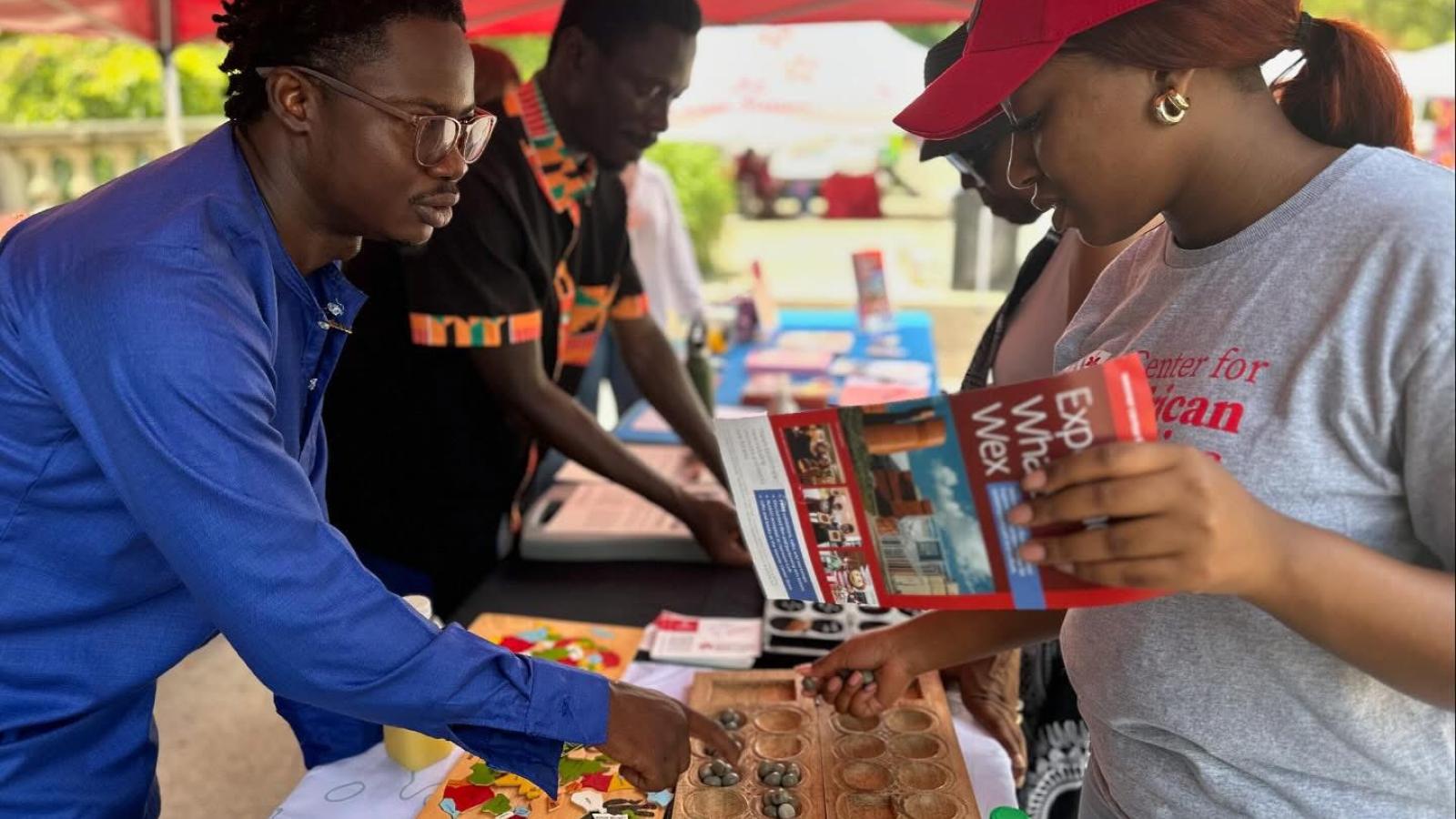 The CAS booth at the Columbus African Festival; July, 2025