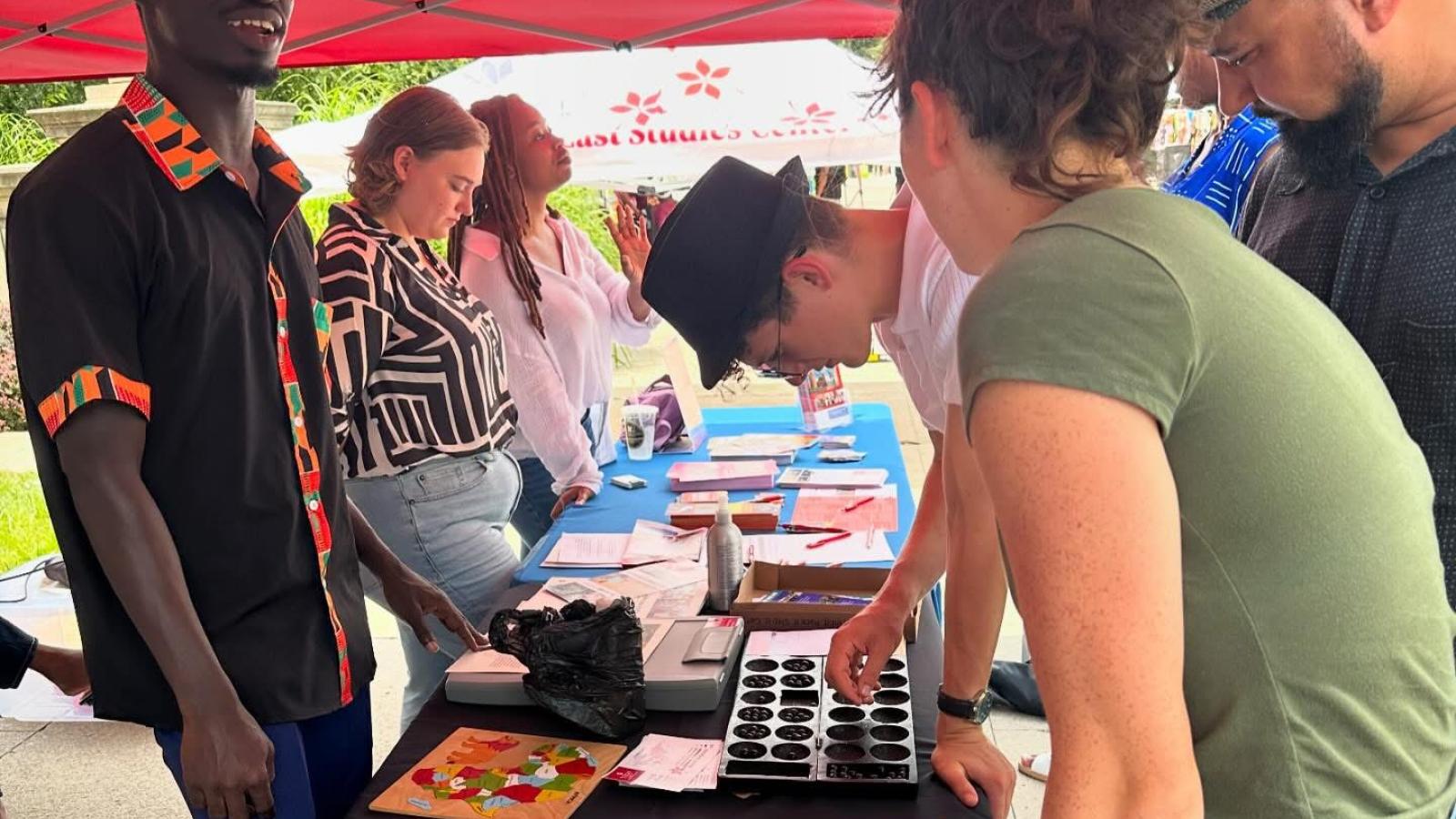 The CAS booth at the Columbus African Festival; July, 2025