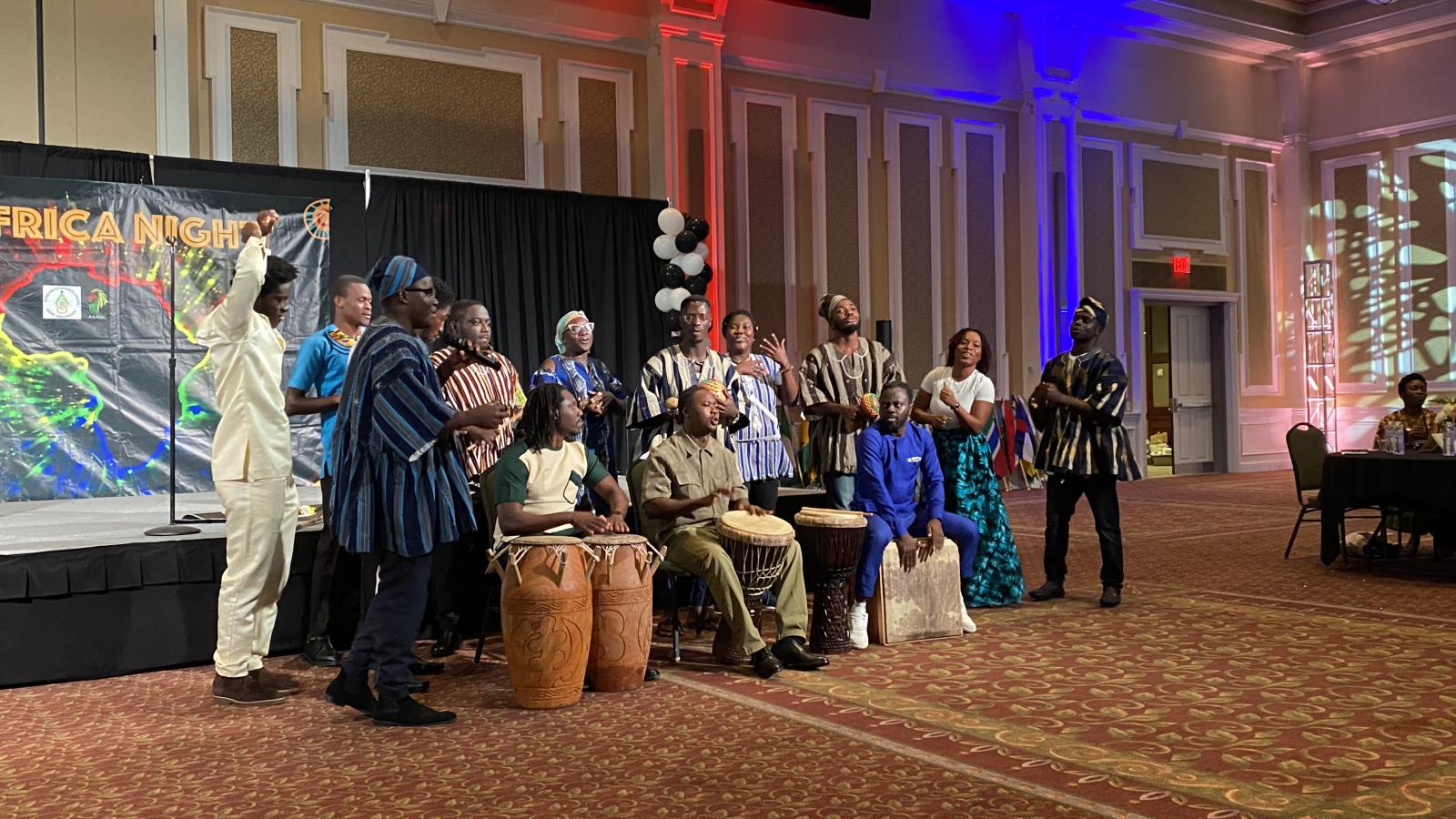 Music ensemble  at Ohio University's Africa Night Celebration