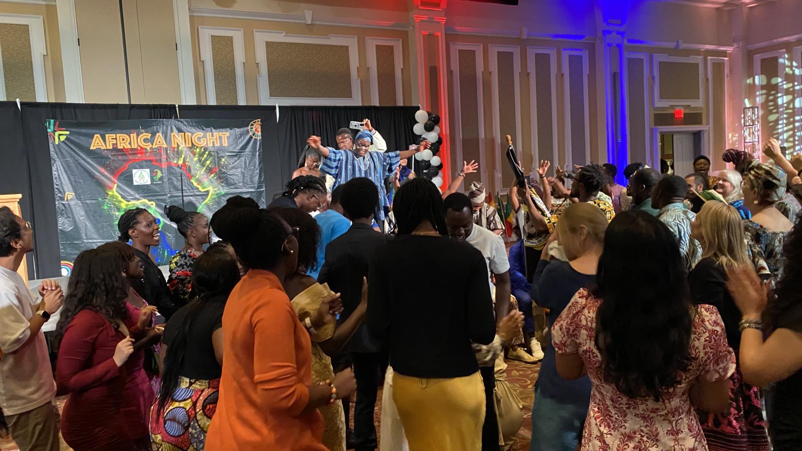 Dancing at Ohio University's Africa Night Celebration