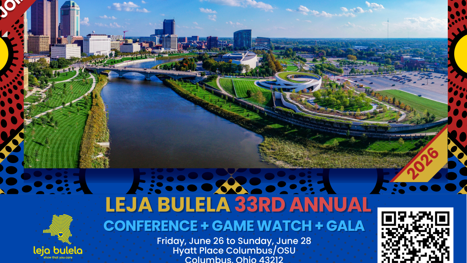 Leja Bulela card flyer.