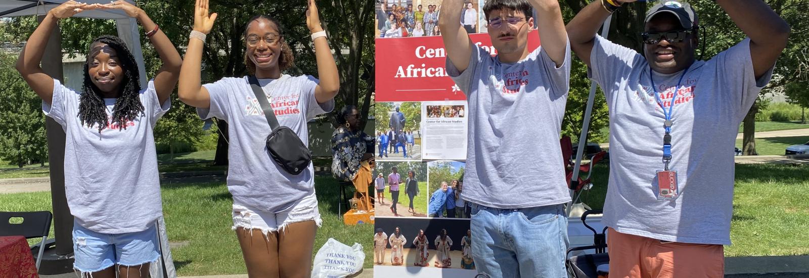 Center for African Studies student ambassadors and assistant director at Columbus African Festival 2024